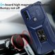 thumbnail image 4 of Funda Armada para Motorola Moto G Pure 2021 con Tapa Deslizante y Soporte Magnético Giratorio Azul, 4 of 5