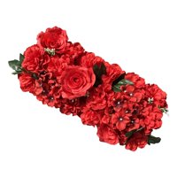 Magideal - Decoración De Pared, De Boda, Flores, Panel De Flores Artificiales, Telón De Fondo Para Ramo De Guardería, Habitación De Bebé, Decoración Para N Rojo