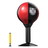 Ioensy - Saco De Boxeo De Escritorio Mma Workout Con Bomba De Aire Con Base De Succión Pelota De Boxeo Negro Rojo