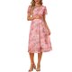 thumbnail image 2 of INSPIRE CHIC Vestido Floral Flowy de Maternidad para Mujeres Midi Formal Casual Vestido de Embarazo 2026 Verano S Naranja Floral, 2 of 6