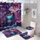 thumbnail image 1 of Hotel Hazbin-theme 4-Piece Shower Curtain Set with Rugs, Waterproof Bathroom Decor Set Includes Bath Mat, U-Shaped Rug, Toilet Lid Cover and Curtain with Hooks, 1 of 6