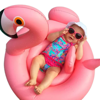 Crusec - Inflable Flamenco Montable Colchon Piscina Playa + Inflador