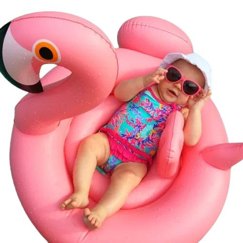 Crusec - Inflable Flamenco Montable Colchon Piscina Playa + Inflador