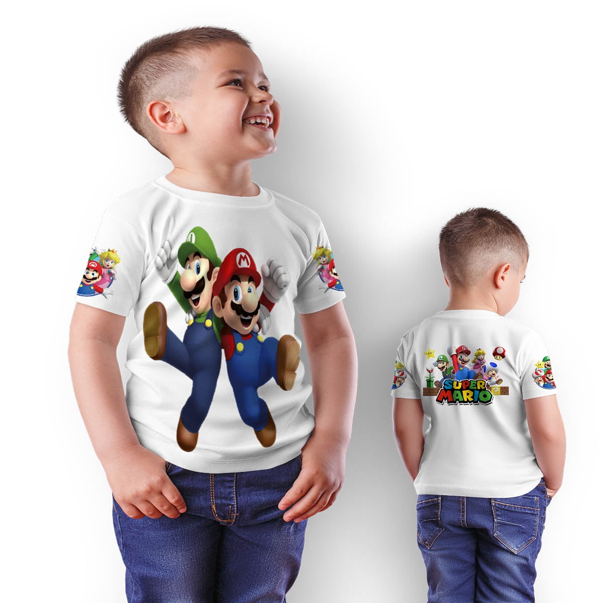 Mundo Textil - Polera Juvenil Super Mario Bros D11 - Talla 12