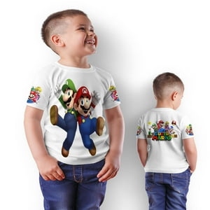 Mundo Textil - Polera Juvenil Super Mario Bros D11 - Talla 8