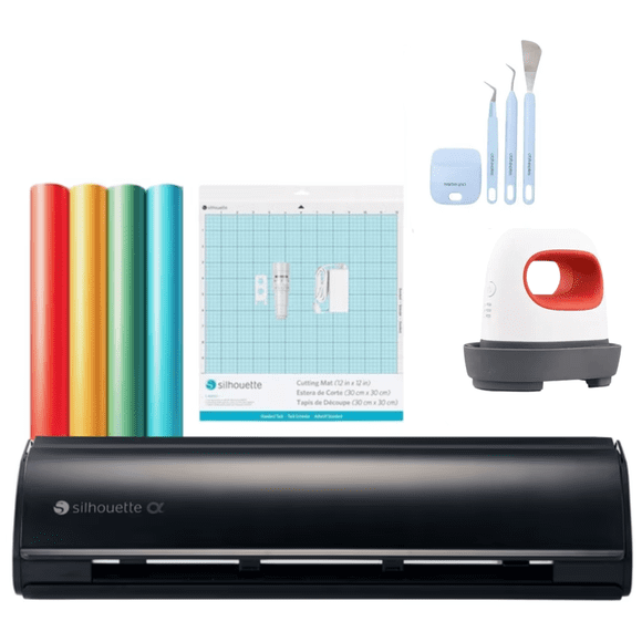 Nuevo Kit de inicio Silhouette Cameo 5 Alpha Black + Plancha Mini