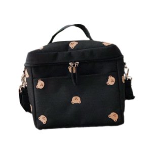 Bothyi - Bolsa De Pañales Para Bebés Bolsa De Almacenamiento Elegante Bolsa De Cochecito De Bebé Para Botella Pañal Juguetes Negro