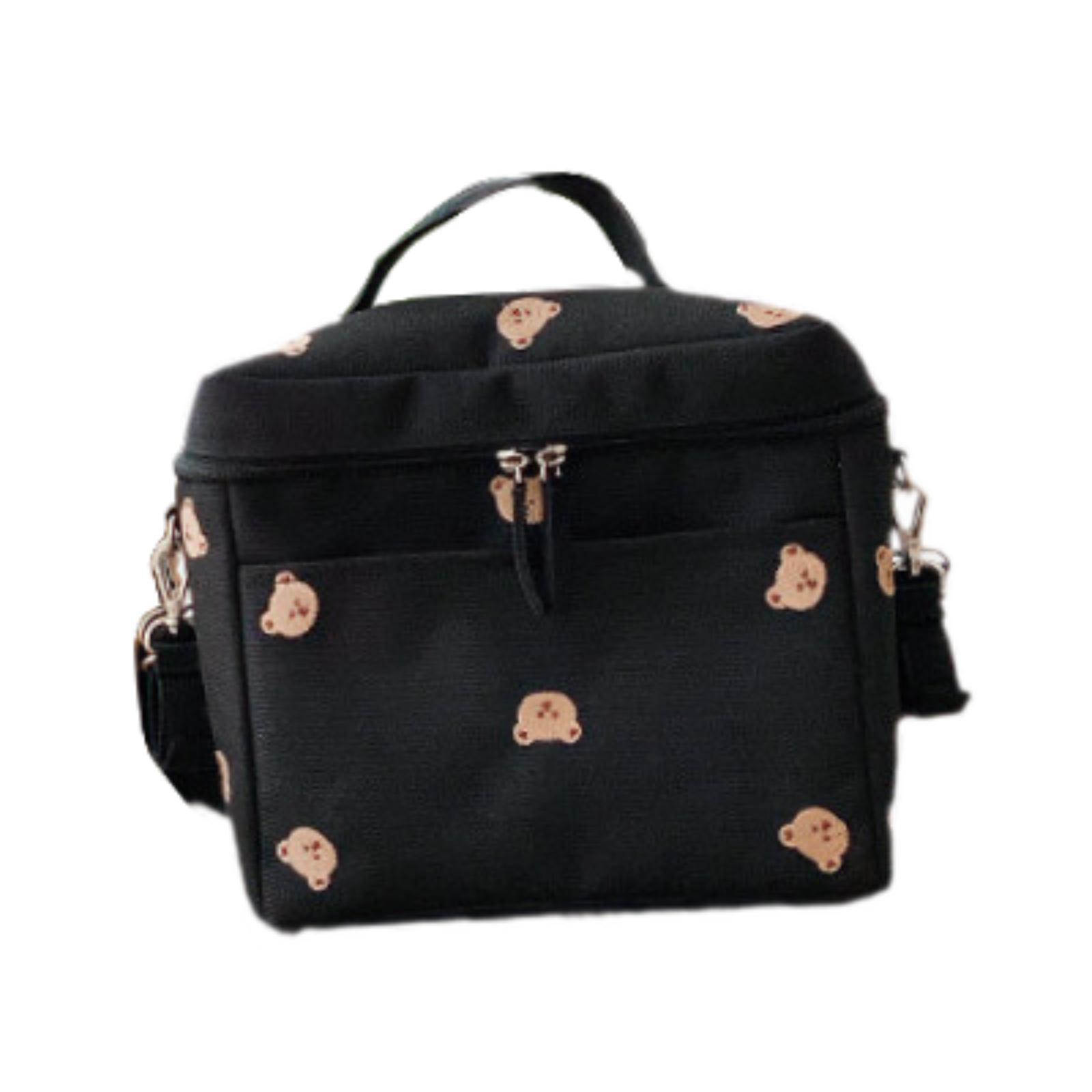 Bothyi - Bolsa De Pañales Para Bebés Bolsa De Almacenamiento Elegante Bolsa De Cochecito De Bebé Para Botella Pañal Juguetes Negro