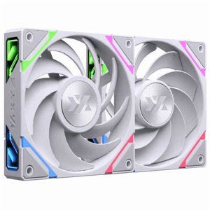 Xyz Pc Gear - Kit De 3 Ventiladores Xyz Vortex Pro A-Rgb, Conexión En Cadena, Reverse Airflow, 120Mm, Blanco