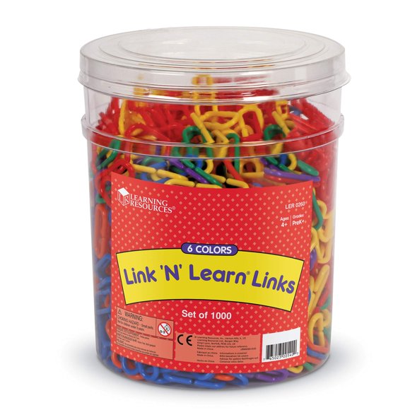 Toy Learning Resource Rainbow Link 'n' Learn Links, 1000 unidades