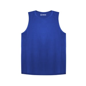 Snix - Camiseta Dry Fit Sin Mangas Cuello Polo Azul Rey Talla Xxl