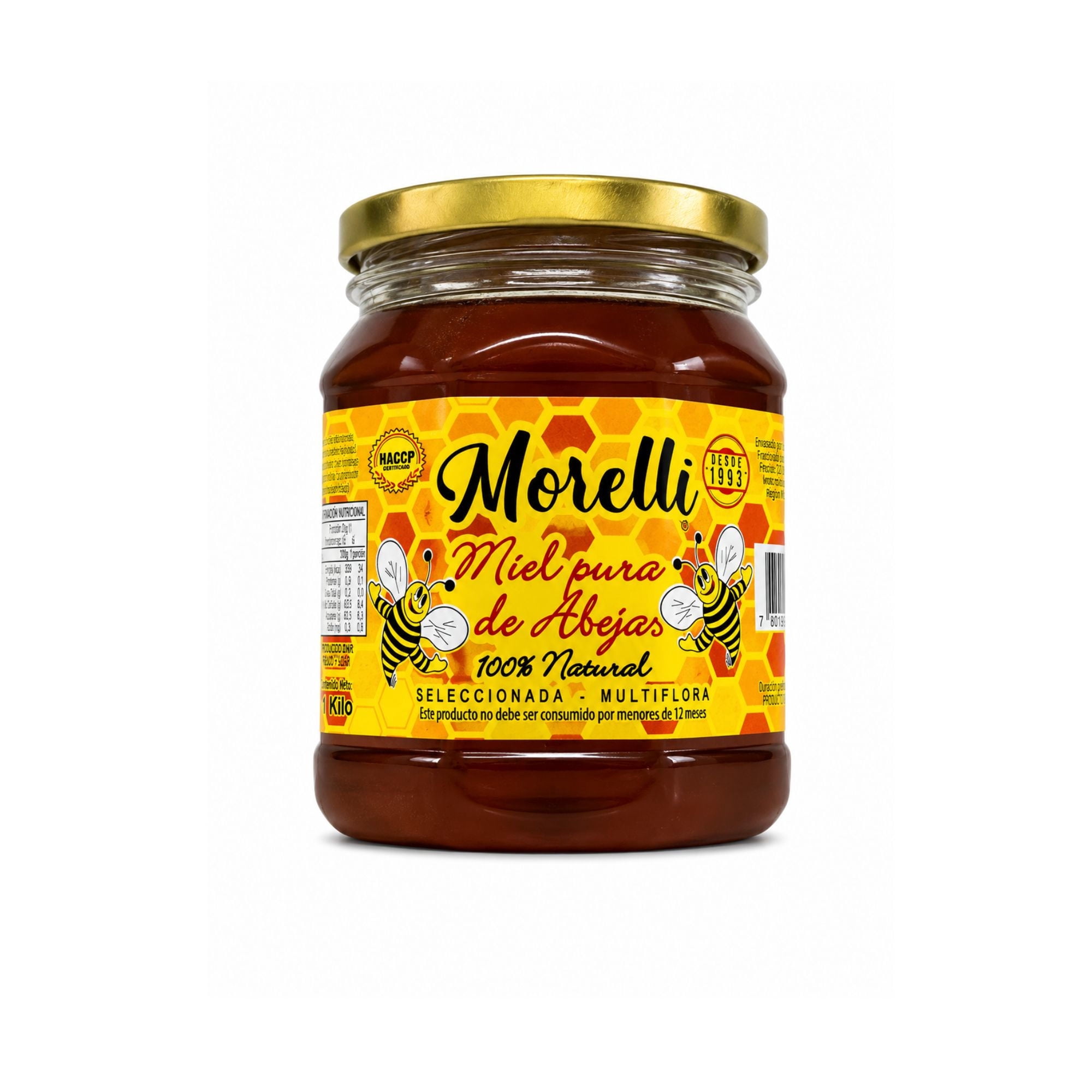 Miel De Abeja Seleccionada Multiflora Frasco 1 Kg Morelli