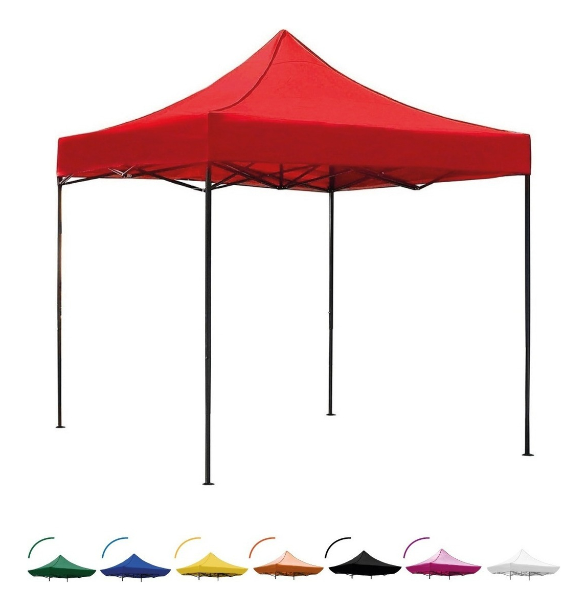Jardimex - Toldo Plegable Tipo Araña 3X3 Mts Impermeable Ajustable Rojo