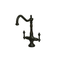 Grifo De Cocina Kingston Brass Heritage De 2 Manijas, Bronce Frotado Con Aceite