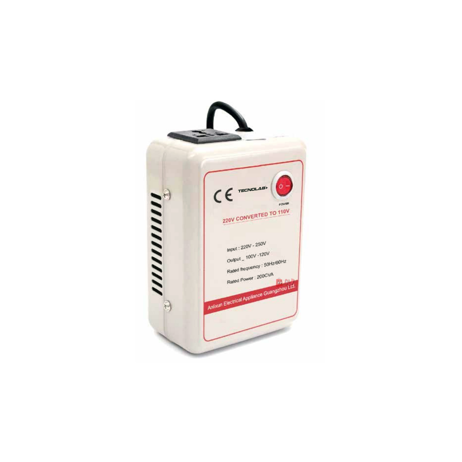 Tecnolab - Convertidor De Voltaje 220V - 250V De 1000W - Ps