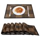 thumbnail image 1 of Mantel de mesa MARSCOOL 30x44 cm de bambú tejido - Pack de 6 negro, 1 of 7