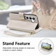 thumbnail image 2 of Funda FOXDOCK cartera de piel sintética para FOXDOCK Samsung Galaxy S26 Pro – Resistente a golpes, RFID – Blanco, 2 of 6