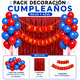 thumbnail image 1 of pack decoracion cotillon rojo - azul, 1 of 1