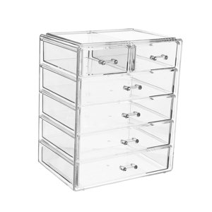 Ioensy - Caja De Almacenamiento De Acrílico Para Esmalte De Uñas, Organizador De Maquillaje Para Encimera De Dormitorio