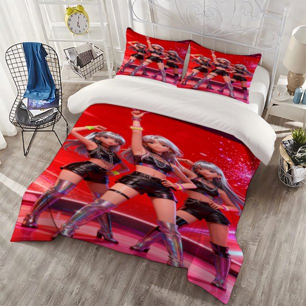 3pcs Idol Girl Group Printed Bedding Set | 100% Polyester Soft Skin-friendly