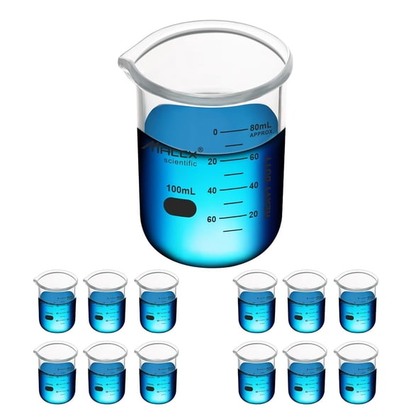 Vaso precipitado Maccx 100 ml vidrio borosilicato 12 piezas