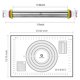 thumbnail image 5 of Rodillo QUELLANCE de acero inoxidable ajustable de 43 cm, 5 of 6
