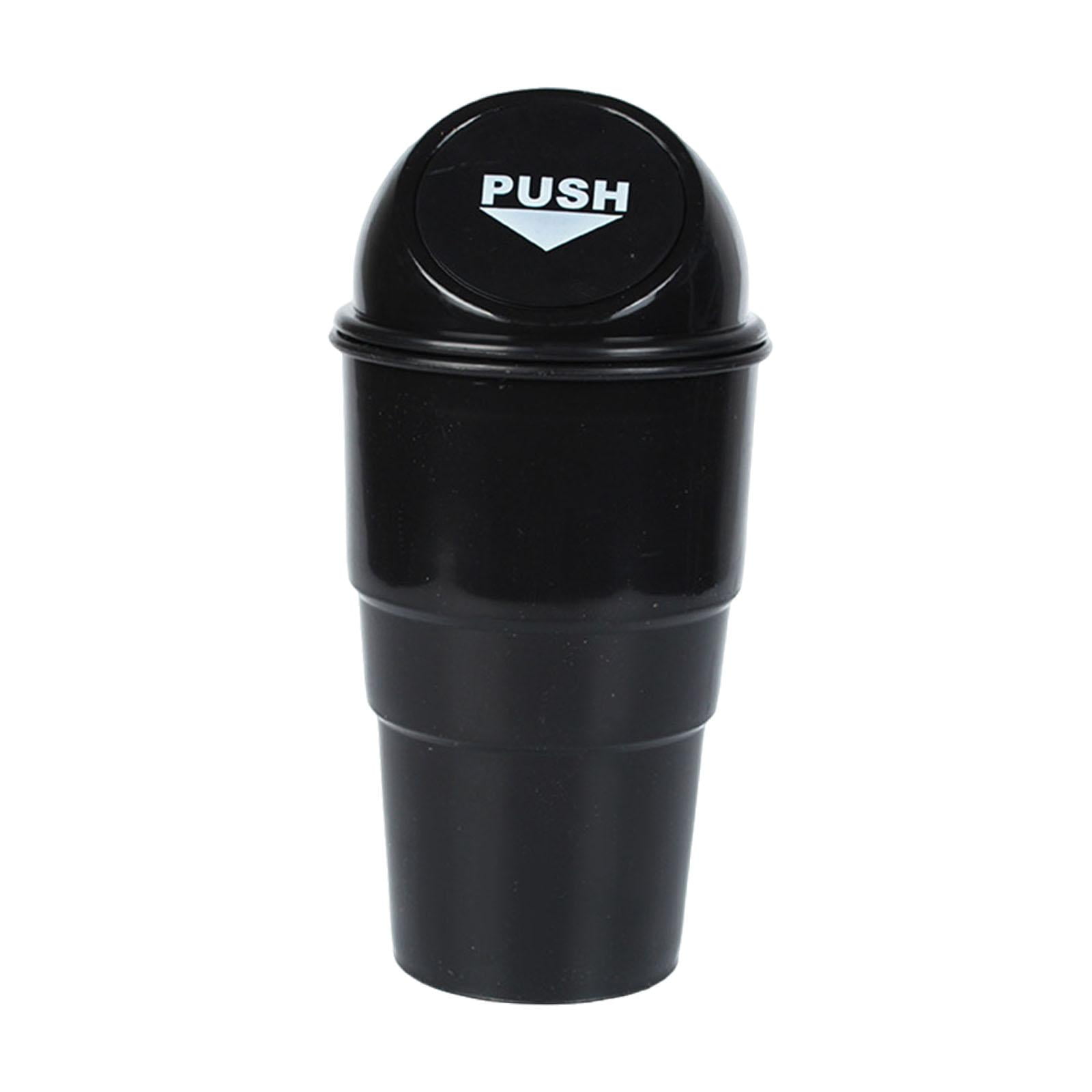 Magideal - Generic Portavasos Para Coche Bote De Basura Con Tapa Bote De Basura Para Coche A Prueba De Fugas Accesorios Para Coche Bote De Basura Para Coche Para Tapa Negra
