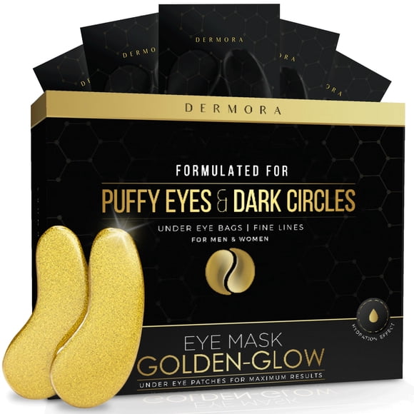 Parches para ojos DERMORA Golden Glow Rejuvenating, 15 pares
