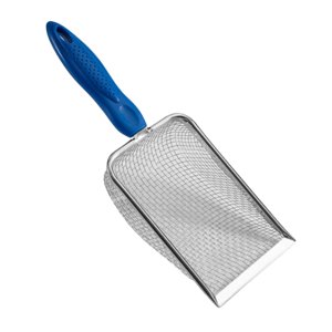 Ioensy - Pala Para Arena De Gatos, Pala Para Arena De Metal Portátil Para Mascotas, Suministros Para Cachorros De Conejito, Malla De 3,8X3,8Mm