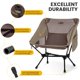 thumbnail image 4 of Silla Overmont Portátil de Camping Ligera 150 kg, 4 of 7