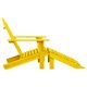 thumbnail image 3 of Silla Adirondack para patio VidaXL con otomana de madera maciza de abeto amarillo, 3 of 8