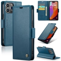 Caseme Tipo Cartera Iphone 15 Pro Max Con Cierre Magnético, Rfid, Tarjetero, Soporte, Carga Inalámbrica
