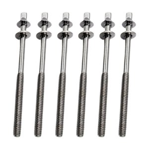 Magideal - 6X Varillas De Tensión Para Batería Tornillos De Fijación Para Batería Con Arandelas Tornillos De 5 Mm Para Orejetas De Batería Pernos Para Orejetas D M5X100Mm