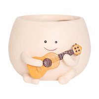 Magideal - Figura De Maceta Con Cara Sonriente, Regalo De Inauguración De La Casa, Adorno De Resina, Maceta Decorativa Para Sala De Estar, Dormitorio Y Estante.