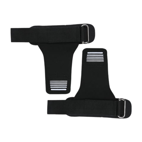 Ioensy - Muñequeras De Levantamiento De Pesas Con Almohadillas Ajustables Para Barra, Peso Muerto, Dominadas, Color Negro