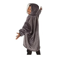 Click Ventas - Poleron Hoddies Manta Polar Frazada Con Capucha Sudadera Felpa Gris