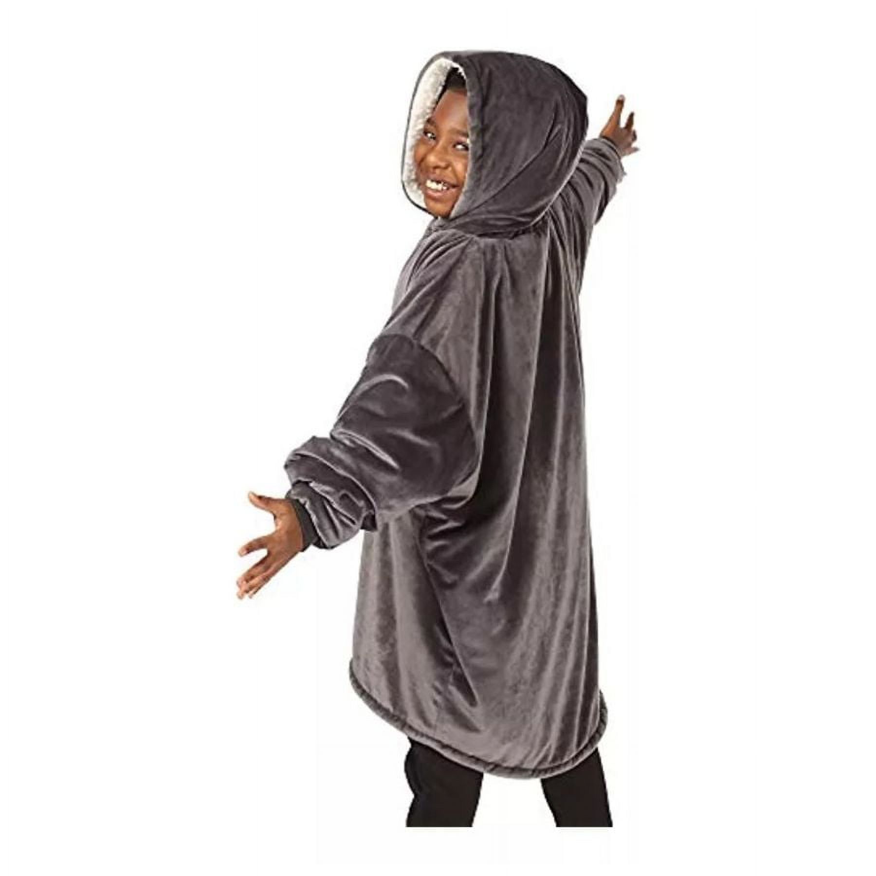 Click Ventas - Poleron Hoddies Manta Polar Frazada Con Capucha Sudadera Felpa Gris