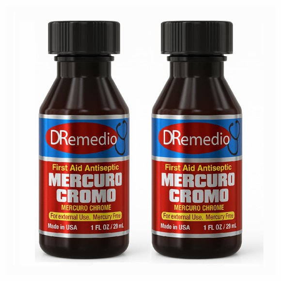 Antiséptico DRemedio 29 ml (Paquete de 2) Mercuro Cromo