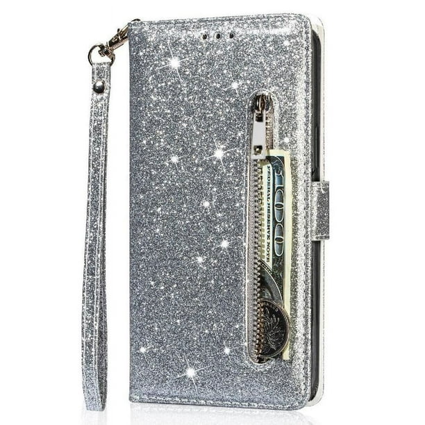 Funda para FOXDOCK Elegante funda Google Pixel 8 Glitter con cremallera-Ideal para el uso diario