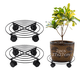thumbnail image 1 of 2 Soportes De Base De Maceta De Metal Con Ruedas, 1 of 6