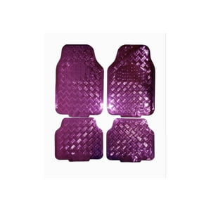 Mundo Accesorios - Alfombra Auto Goma Tuning 4 Piezas Rosado