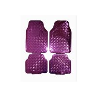 Mundo Accesorios - Alfombra Auto Goma Tuning 4 Piezas Rosado