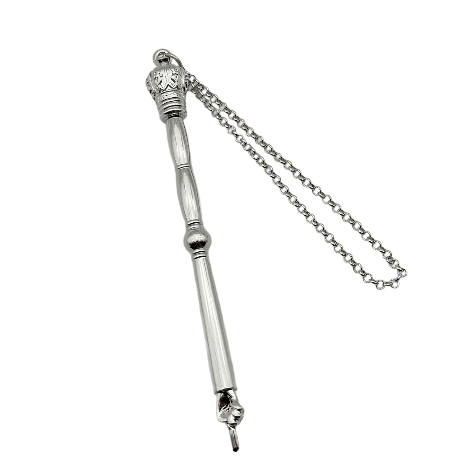 Bothyi - Puntero De La Biblia Elegante Puntero De Mano Para Bar Mitzvah Torah Lectura Mitzvah Cabeza De Corona De Plata