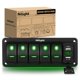thumbnail image 1 of Panel de interruptores Nilight de 5 bandas con cargador USB dual de 12 V 24 V, 1 of 8