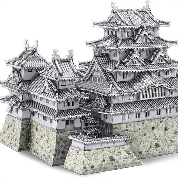Piececool 3D Metal Puzzles For Adults, Himeji Castle - Japanese Architecture 3D Model Building Kits Creative Home Decoration Great Birthday
