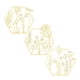 thumbnail image 1 of 3 piezas de decoración de flores de Metal, adorno artesanal decorativo, juego de flores artísticas doradas para sala de estar, baño, puerta, Bar, dorm, 1 of 5