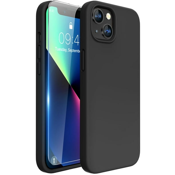 Funda Miracase para iPhone 13 con protector de pantalla de vidrio templado, forro de microfibra suave antiarañazos
