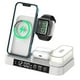 thumbnail image 1 of Base de carga inalámbrica 3 en 1 de 30 W con reloj despertador y luz nocturna para iPhone y Apple Watch-Blanco, 1 of 6