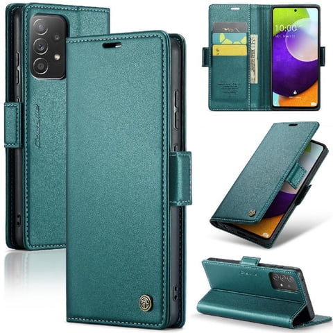 Caseme Tipo Cartera Samsung Galaxy A52 4G/5G Con Cierre Magnético, Rfid, Tarjetero, Soporte, Carga Inalámbrica