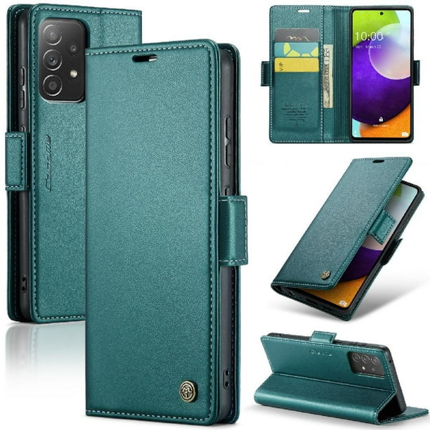CaseMe tipo cartera Samsung Galaxy A52 4G/5G con cierre magnético, RFID, tarjetero, soporte, carga inalámbrica
